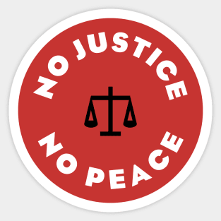 No Justice No Peace - v2 Sticker